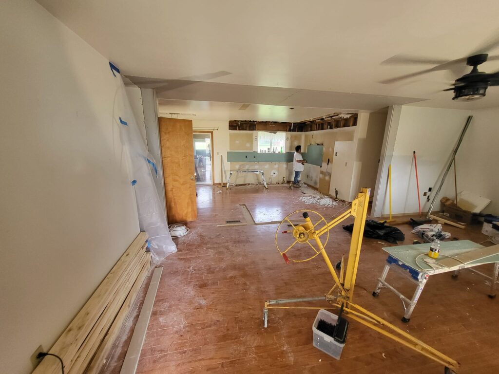 remodel in progress by LR Contracting