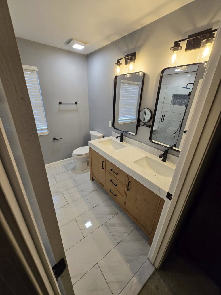 new bathroom dual sink
