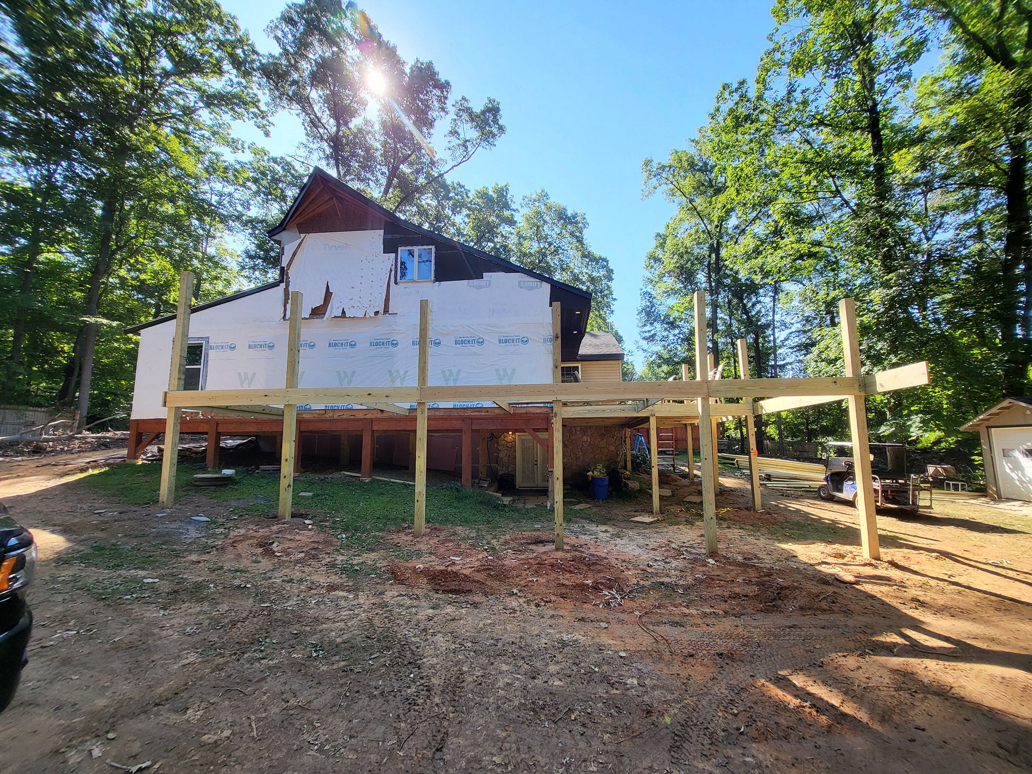 new deck being built