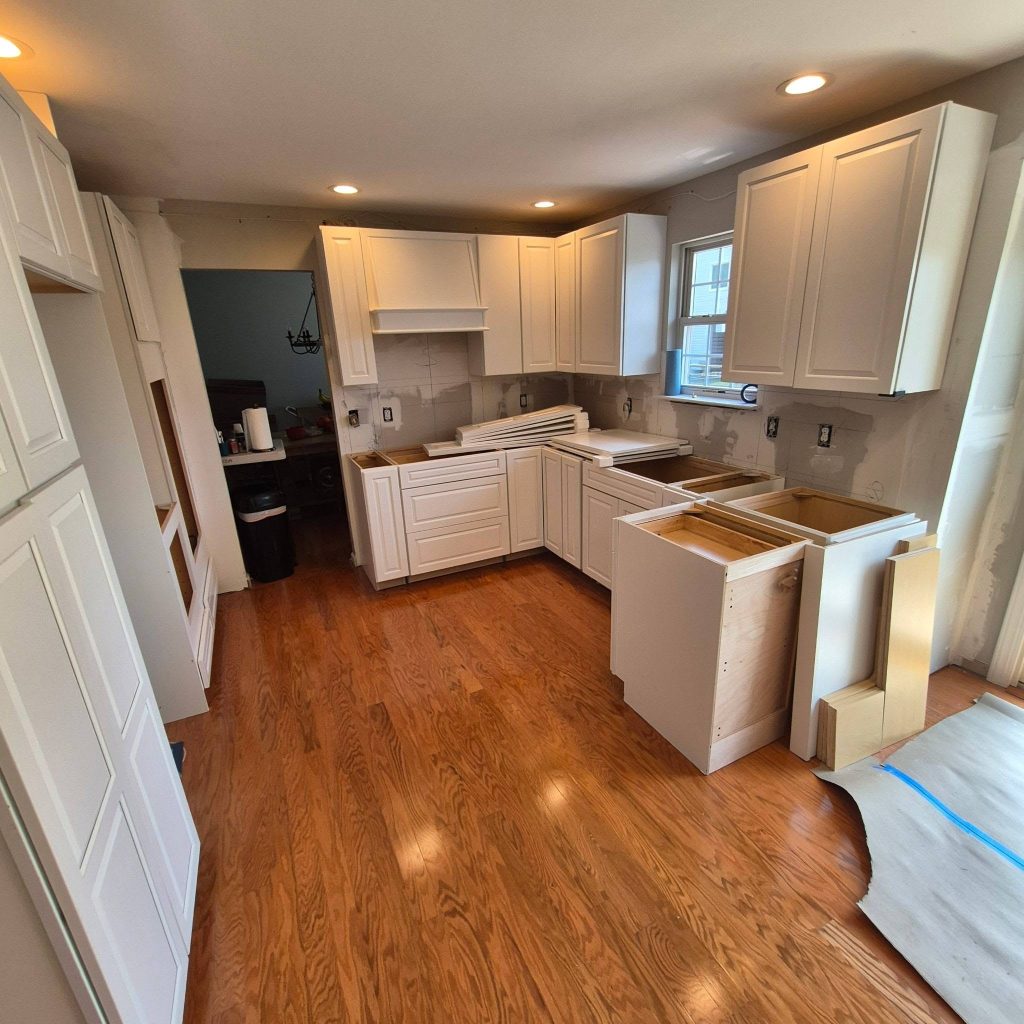 Cabinets installed before countertops and trim - LR Contracting, Limerick PA